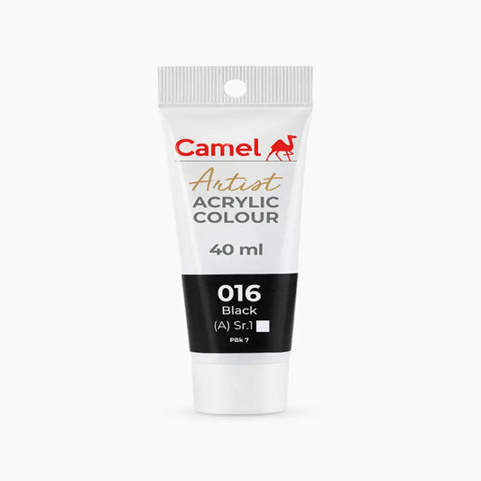 Camel Artist Acrylic Colour (A) Series 1 40ml, Black-016