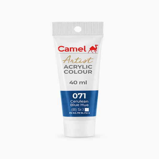 Camel Artist Acrylic Colour Tube Loose (B) Series 1, 40ml, Cerulean Blue Hue-071