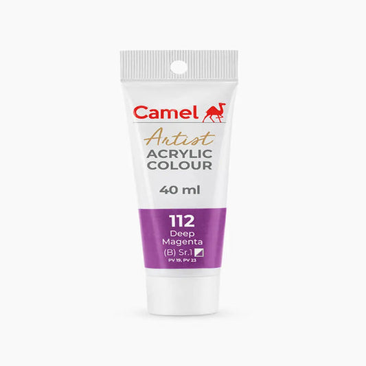 Camel Artist Acrylic Colour Tube 40ml, Series 1, Deep Magenta-112