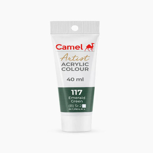 Camel Artist Acrylic Colour Tube 40ml, Series 2, Emerald Green-117