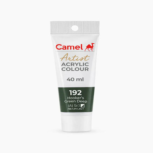 Camel Artist Acrylic Colour Tube Loose (A) Series 1, 40ml, Hookers Green Deep-192