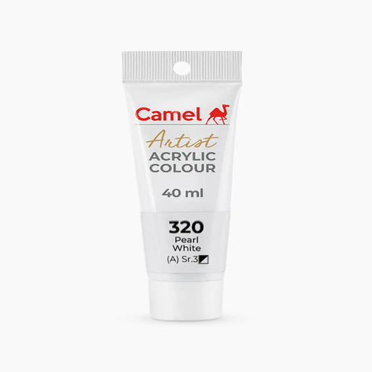 Camel Artist Acrylic Colour Tube Loose (A) Series 3, 40ml, Pearl White-320