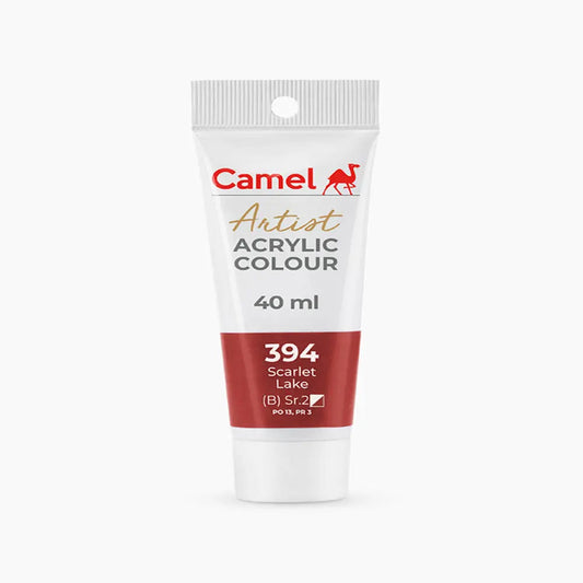 Camel Artist Acrylic Colour Tube Loose (B) Series 2, 40ml, Scarlet Lake-394