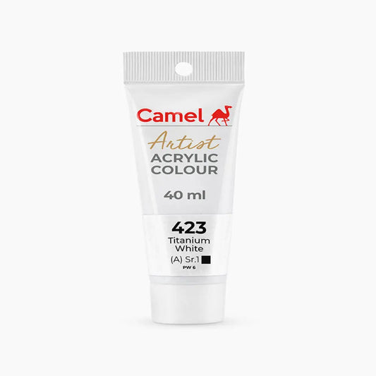 Camel Artist Acrylic Colour Loose (A) Series 1, 40ml, Titanium White-423