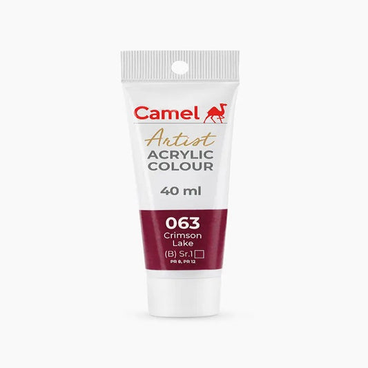 Camel Artist Acrylic Colour Tube 40ml, Series 1, Crimson Lake-063