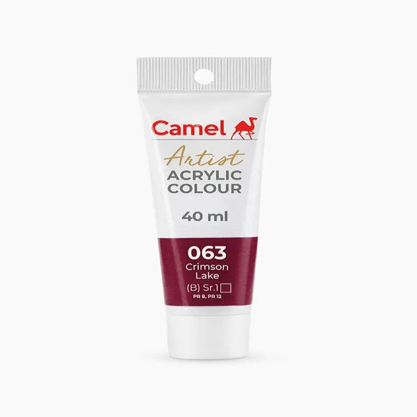 Camel Artist Acrylic Colour tube, Crimson Lake shade, 40ml