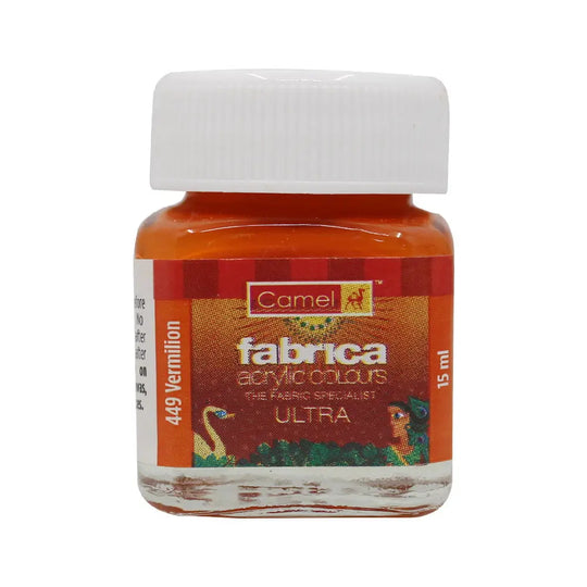 Bottle of Camel Acrylic Colour, 15ml, Vermillion Hue-449