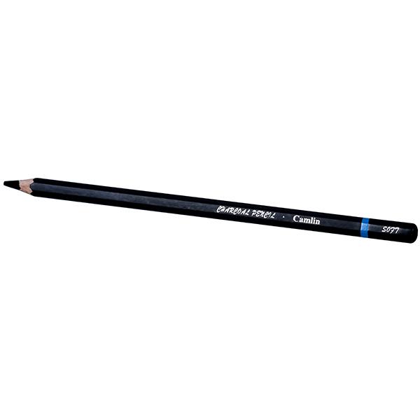 Camlin charcoal pencil soft grade, wood-encased sketching pencil