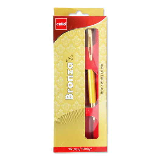 Cello Bronza Dx ball pen with metallic gold body