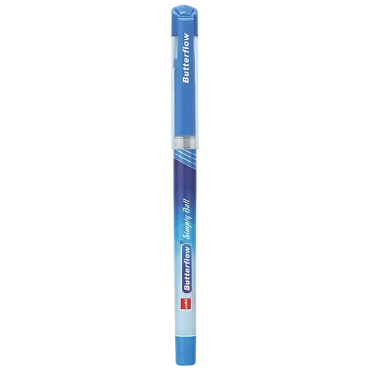 Cello Butterflow ball pen with metallic body and fine 0.7mm tip