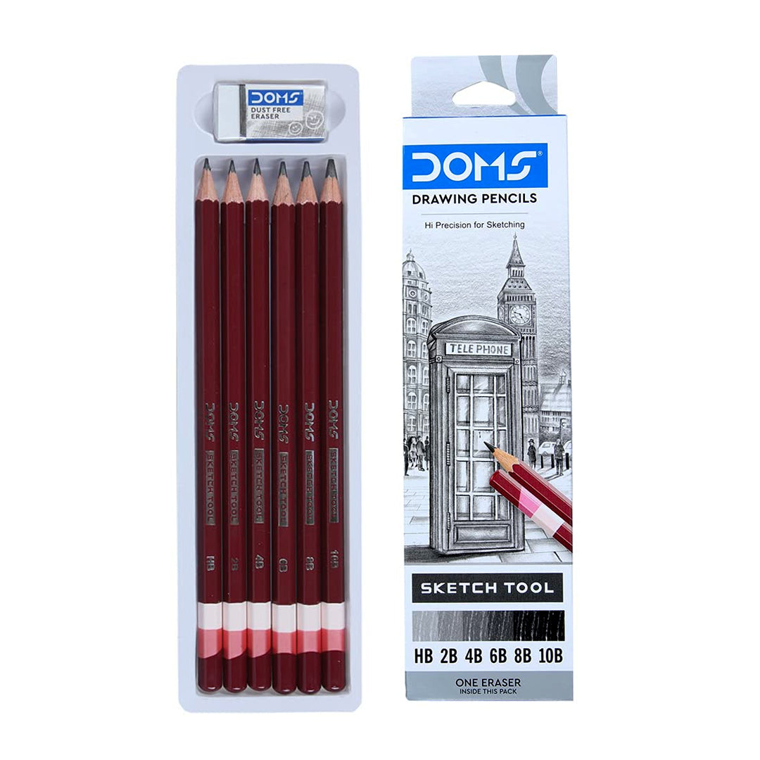 Set of 6 Doms drawing and sketching pencils