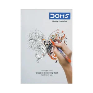 Doms DIY Creative Colouring Book cover with mandala art