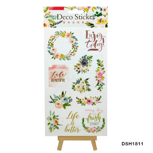 Deco Sticker Vintage 4pc #DSH1811