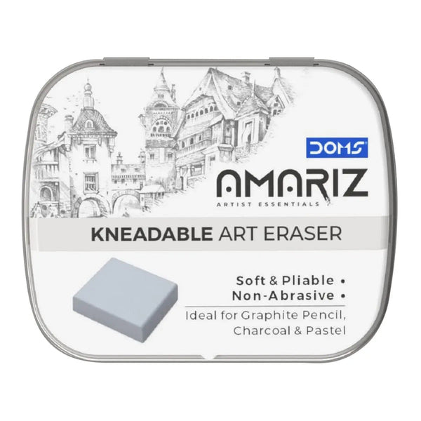 Doms Amariz grey kneadable putty art eraser shaped for precision erasing