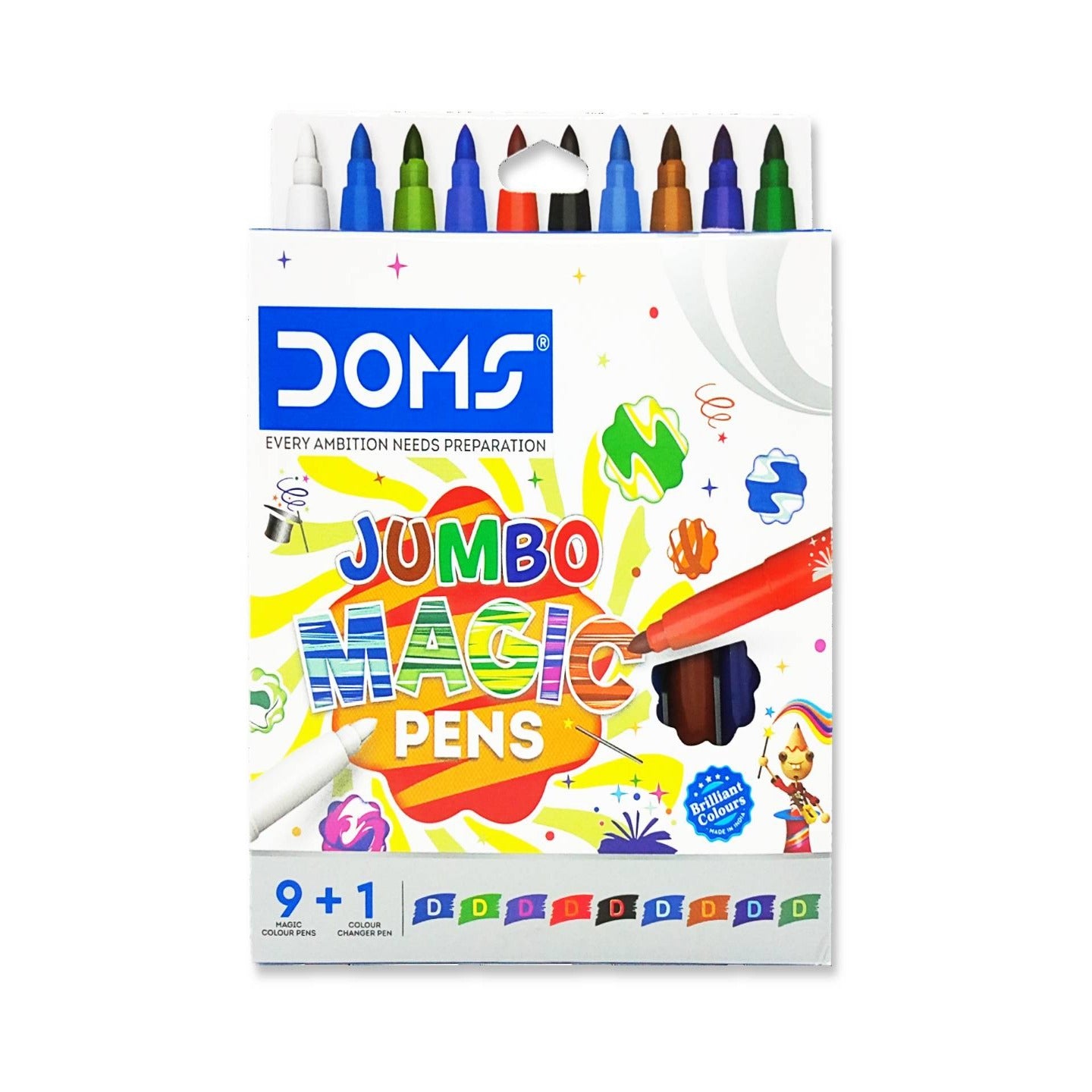 Doms Jumbo Magic Pens, 9+1 Shades