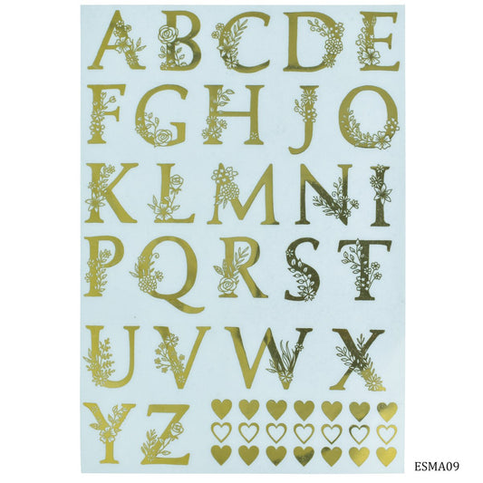 Jags Metallic Sticker A5, Alphabets Capital