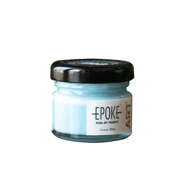 Epoke 25g opaque resin art pigment bottle, azure blue shade