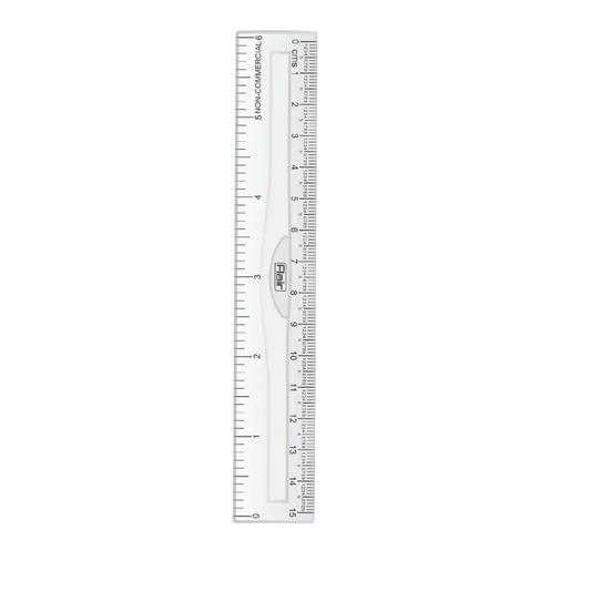 Flair Creative Aculine transparent scale, 15 cm ruler