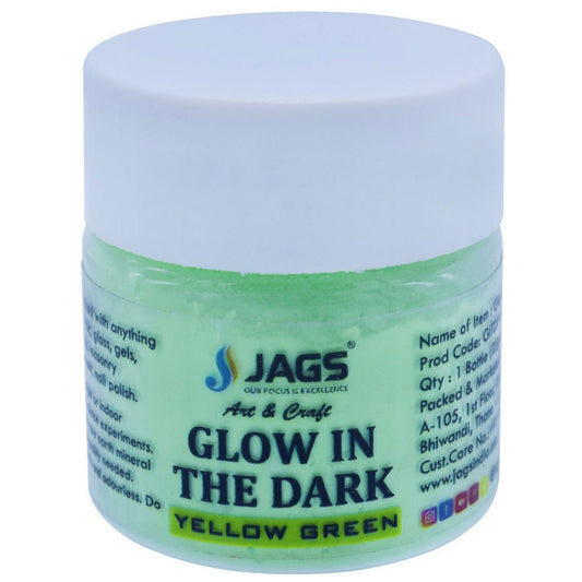 Jags Glow in the Dark Powder 25g, Yellow Green