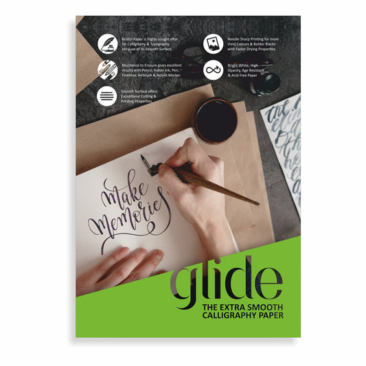 Anupam Glide Calligraphy Paper Book 200gsm, 20 Sheets, A4