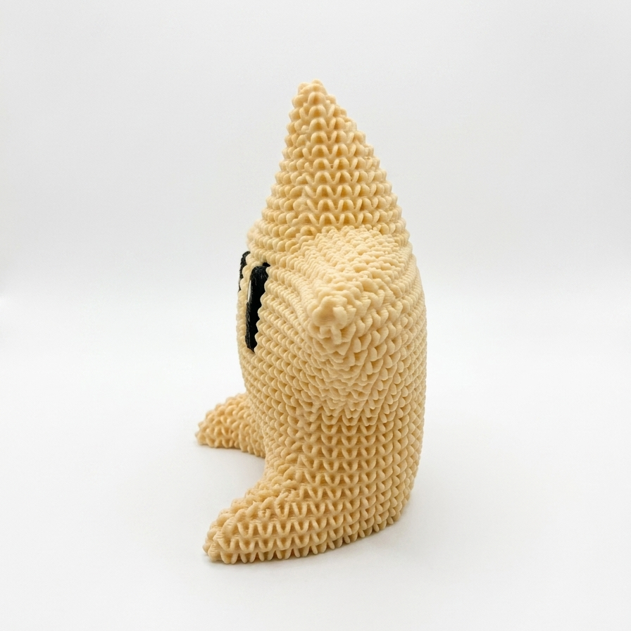 Cute Knitted Star Miniature Toy Statue, Pastel Brown