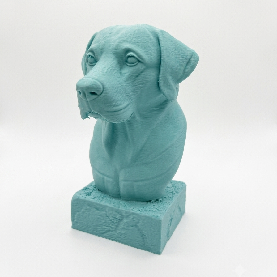 Dog Labrador Miniature Toy Statue, Mint Green