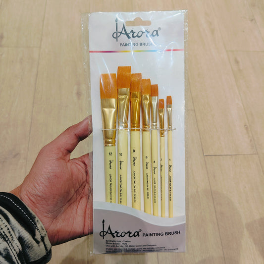 Arora Painting Brushes Flat 7pc