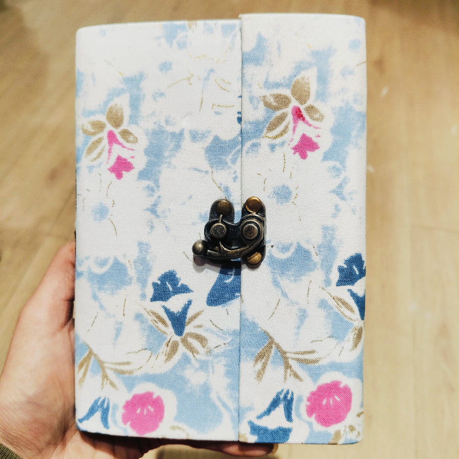 Handmade Locked Diary 5x7 inches, Random Design