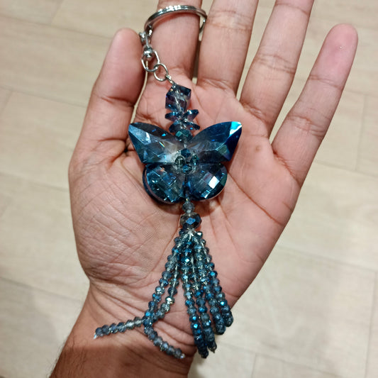 Keychain Crystal Butterfly Hanging