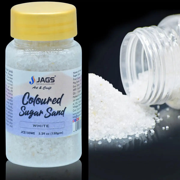 Jags white coloured sugar sand for resin and sand art
