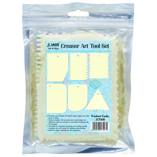 Jags 6-piece creaser art tool set for paper scoring and folding