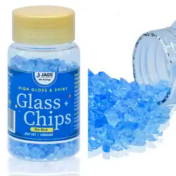 Jags Glass Chips Sky Blue 100g #JGC101