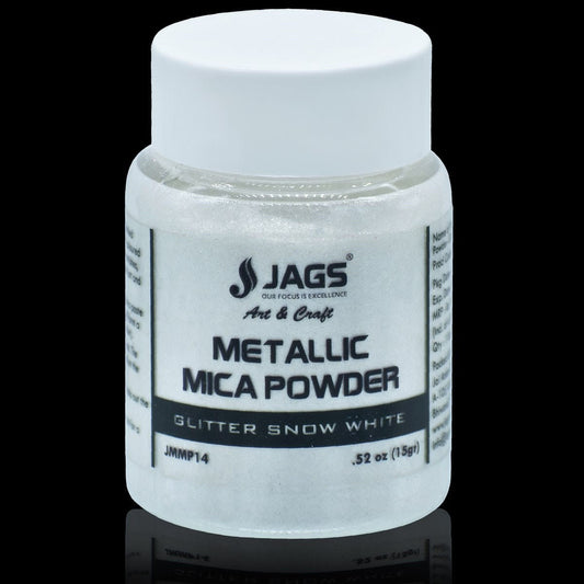 Jags Metallic Mica Powder 15g, Snow White