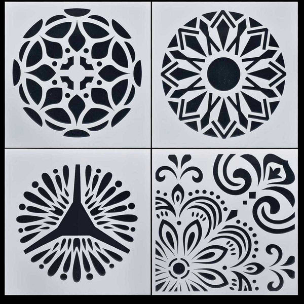 DIY Plastic Stencils 6x6in 4pc JSP602