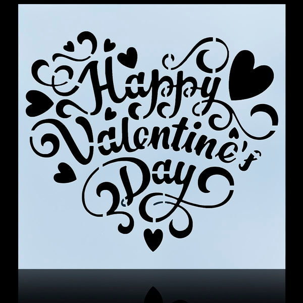 Stencil Happy Valentines Day 6x6in JSP6X612