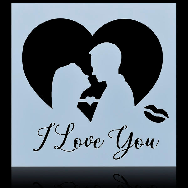 Plastic Stencil I Love You 6x6in JSP6X615