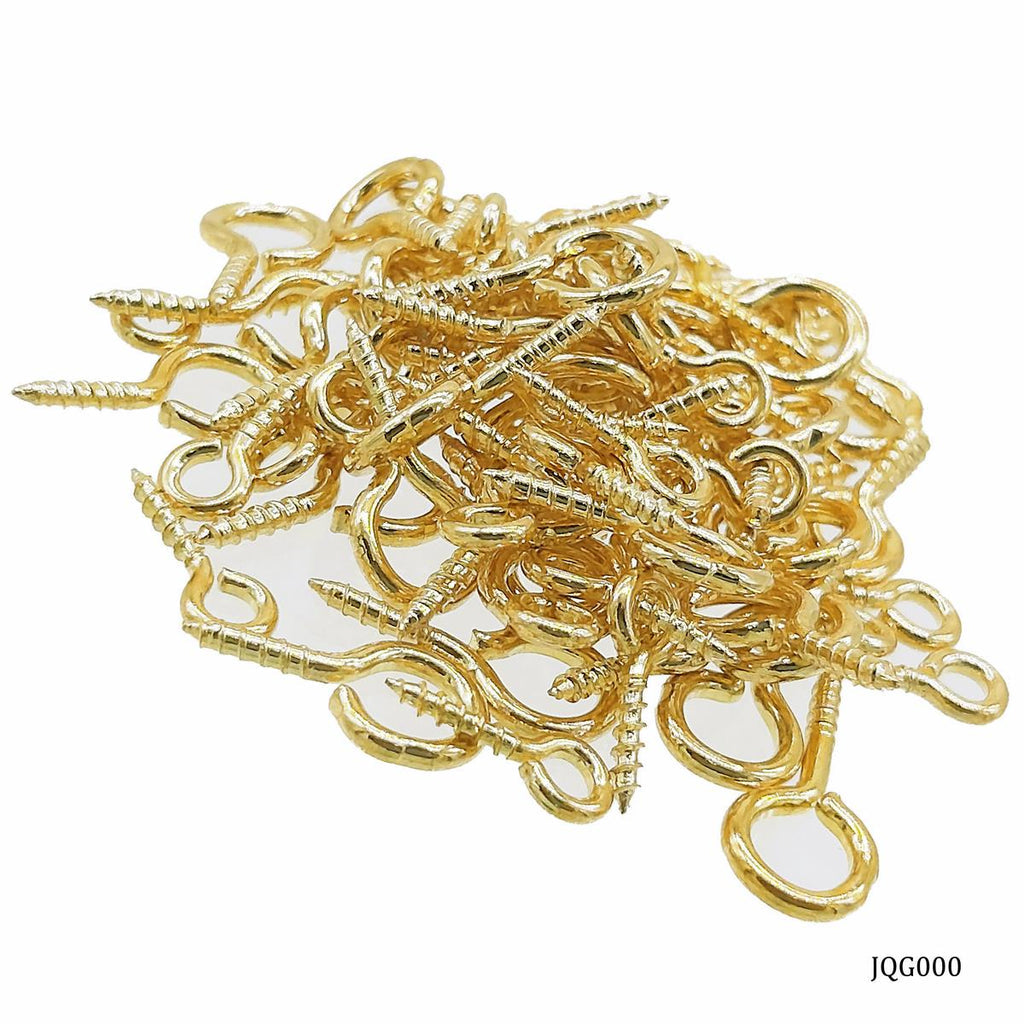 Jags jewellery question mark hooks, golden-tone finish, 10g pack