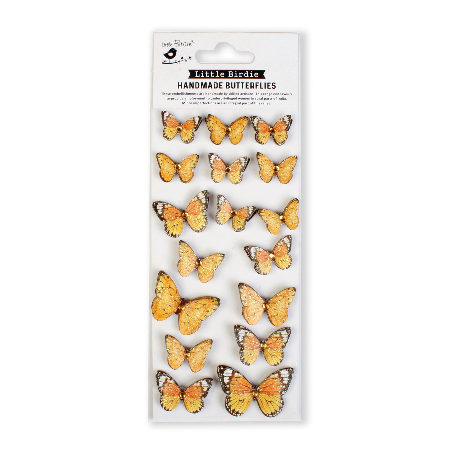 Little Birdy Handmade Stickers Butterflies #LBSC55977