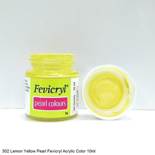 Pidilite Fevicryl Acrylic Colour 10ml, Pearl Lemon Yellow-302