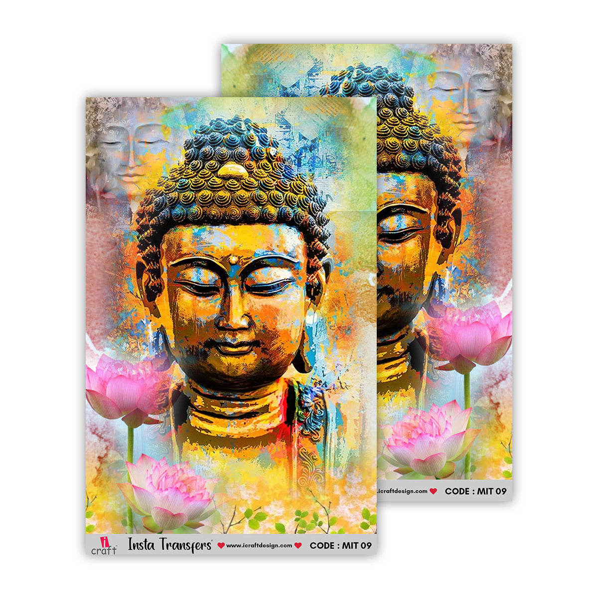 iCraft Insta Transfers Stickers A6, Gautam Buddha #MIT09