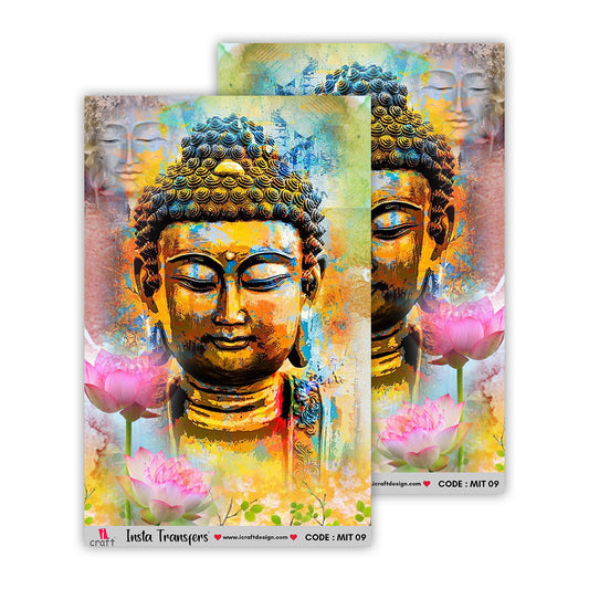 iCraft Insta Transfers Stickers A6, Gautam Buddha #MIT09