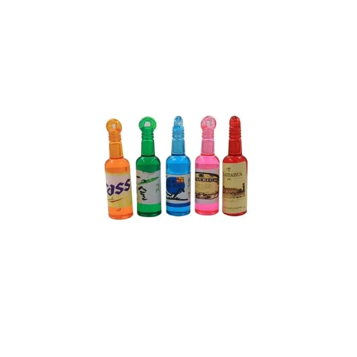 Miniature mocktail bottles craft set, pack of 5
