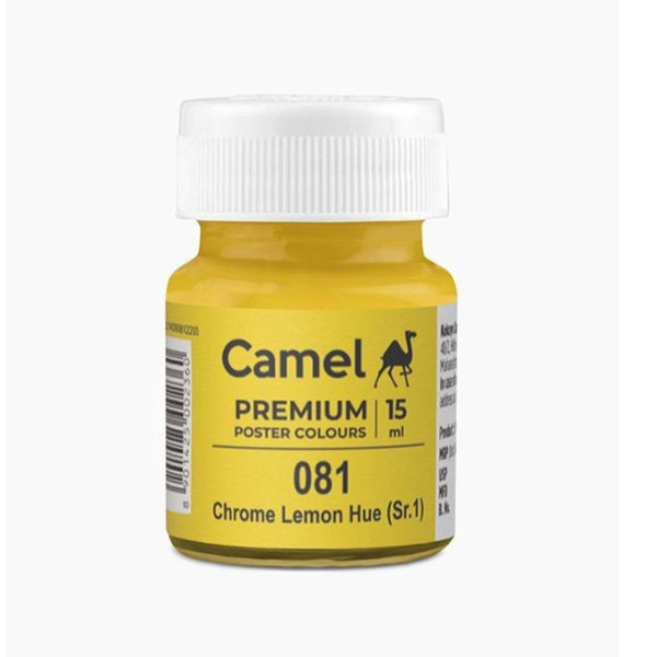 Camel poster colour bottle, Chrome Lemon Hue shade, 15ml