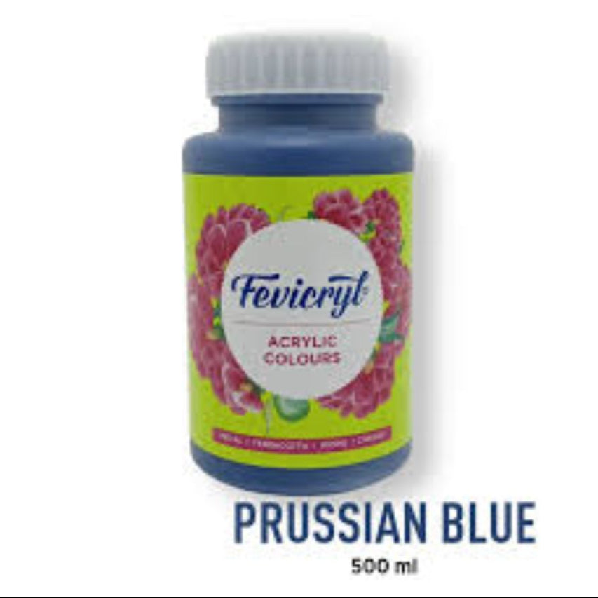 Pidilite Fevicryl Acrylic Paint 500ml, Prussian Blue-19