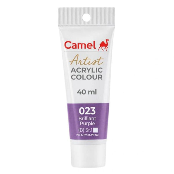 Camel Artist Acrylic Colour tube, Brilliant Purple shade