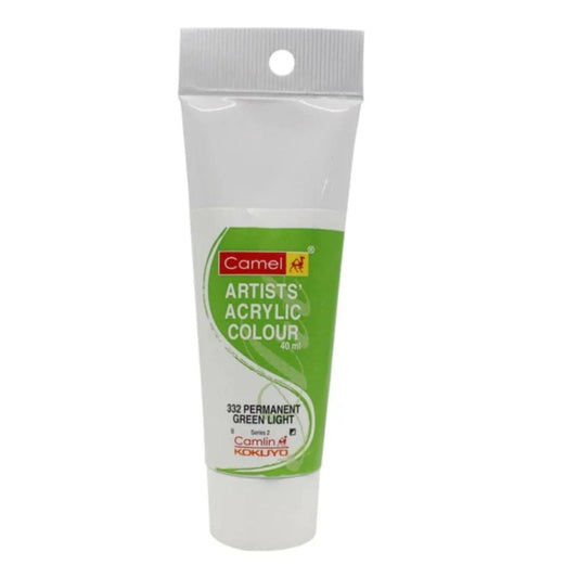 Camel Artist Acrylic 40ml, S2, Permanent Green Light-332