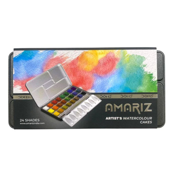 Doms Amariz 24 shade watercolour cake set in metal tin