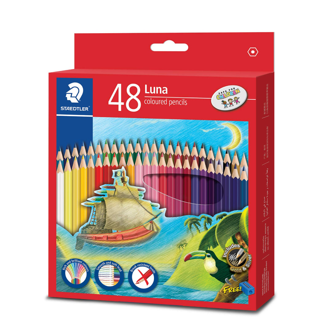 Staedtler Luna 48-shade colour pencil set in tin