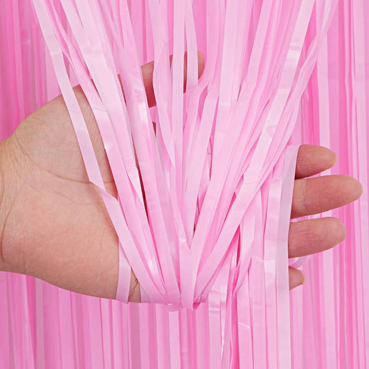 LD Foil Curtain 3 x 6ft, Pastel Pink