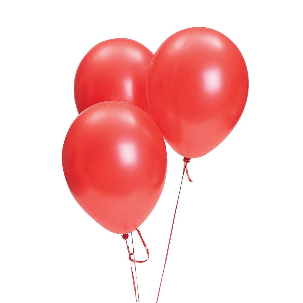 Balloons Pack 50pc, Metallic Red